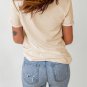 Khaki Pumpkin with Flower Graphic T Shirt