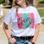White Mama Leopard Brush Stroke Graphic T Shirt