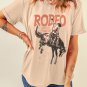 Khaki RODEO Cowboy Graphic Crewneck T Shirt