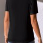 Black Valentine Two Tone Sequined Heart Shaped Graphic T Shirt