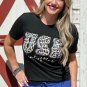 Black Leopard UAS land of the free Graphic T Shirt