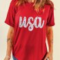 Red Starry usa Graphic Crewneck T Shirt