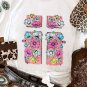 White Floral Crossed Graphic Easter Round Neck T Shirt