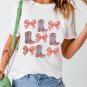White Bowknot and Cowgirl Boots Graphic Tee