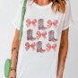 White Bowknot and Cowgirl Boots Graphic Tee