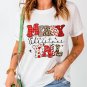 White MERRY Christmas YAll Graphic Crewneck T Shirt