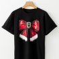 Black Christmas Big Bowknot Graphic Crewneck T Shirt