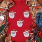 Red Faux Sequin Christmas Claus Pattern Crewneck T Shirt