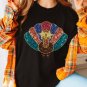 Black Glitter Turkey Heat Transfer Printing Thanksgiving T Shirt