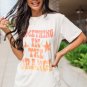 White SOMETHING IN THE ORANGE Graphic Crew Neck T Shirt