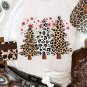 White Leopard Christmas Tree Graphic Crewneck Tee