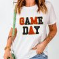 White Glitter GAME DAY Rugby Football Season Round Neck T Shirt