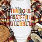 White Thanksgiving Slogan Print Crew Neck T Shirt