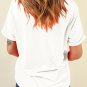 White Thanksgiving Slogan Print Crew Neck T Shirt