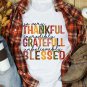White Thanksgiving Slogan Print Crew Neck T Shirt