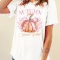 White Autumn Girly Thanksgiving Bowknot Pumpkin Graphic T Shirt