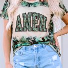 Leopard AMEN Aztec Bleached Print Round Neck T Shirt