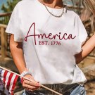 White America EST.1776 Embroidered Graphic Tee