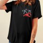 Black Girlie Bow Crawfish Printed T Shirt