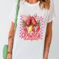 White Checkerboard Bow Crawfish Season Printed Crewneck T Shirt