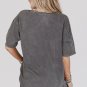 Dark Grey Kindness Butterflies Graphic Mineral Wash Loose Tee