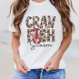 White Leopard CRAWFISH Season Lettering Casual Tee