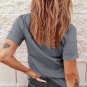 Gray Checkered Bow Crawfish Printed Summer Tee