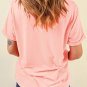 Pink Summer Food Bow Crawfish Printed T Shirt