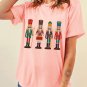 Pink Cute Nutcracker Graphic Crewneck Christmas T Shirt
