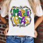 White Its Mardi Gras Yall Holiday Graphic T Shirt