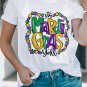 White Its Mardi Gras Yall Holiday Graphic T Shirt