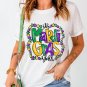 White Its Mardi Gras Yall Holiday Graphic T Shirt