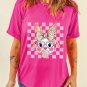 Rose Red Plaid Bubble Gum Rabbit Graphic Eater T Shirt