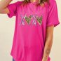 Rose Red Heart XOXO Graphic Crewneck Valentines T Shirt