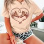 Khaki Rodeo Horse Graphic Western Cowgirl Fashion T Shirt