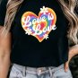 Black Love is Love Rainbow Heart Graphic Crewneck Tee