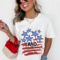 White Stars AND Stripes Bow Graphic T Shirt