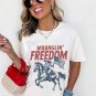 White WRANGLIN FREEDOM Rodeo Graphic Tee