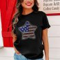 Black Flag Inspired Rhinestone Star Graphic T Shirt