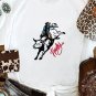 White Cowboy Howdy Embroidered Western Fashion T Shirt