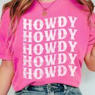 Sachet Pink HOWDY Graphic Western Crew Neck Tee