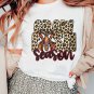 White Crawfish Season Leopard Letter Graphic Tee