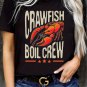 Black CRAWFISH BOIL CREW Graphic Casual T Shirt