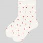White Valentines Heart Pattern Cotton Socks