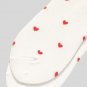 White Valentines Heart Pattern Cotton Socks