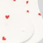 White Valentines Heart Pattern Cotton Socks