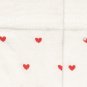 White Valentines Heart Pattern Cotton Socks