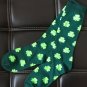 Dark Green St Patricks Clover Print Tube Socks