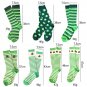 Dark Green St Patricks Clover Print Tube Socks