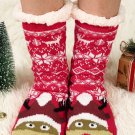 Fiery Red Christmas Flake Thermal Socks